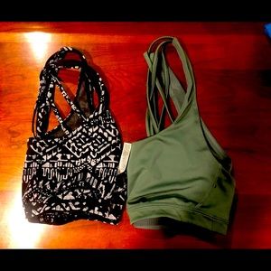 Black/White and Olive VS Sports Bras Small